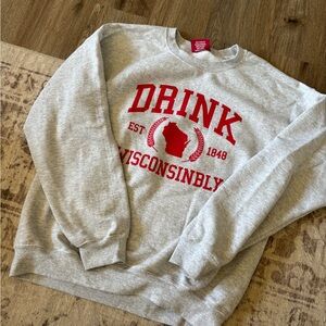 Gray drink Wisconsinbly Sweater